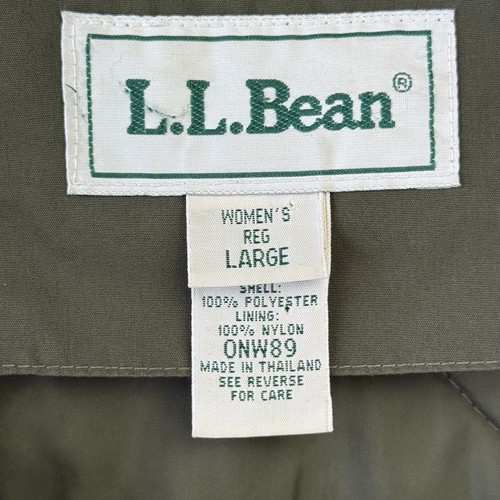 LL Bean Trench Coat Women's Large Rain Jacket Removable Liner Wool Blend 0NW89 - Picture 4 of 10