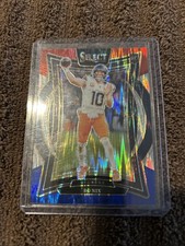 2024 Panini Select - Concourse Bo Nix #30 Red & Blue Shock Prizm (RC)