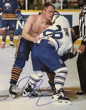 Rob Razor RAY Signed 8x10 Photo! BUFFALO SABRES LEGEND! Fighter!  W/COA