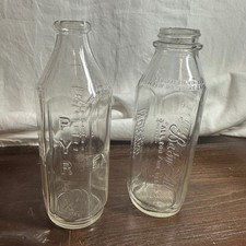 Pyrex and Baby-All Vintage Glass Baby Bottles Clear Excellent Embossed Set of 2
