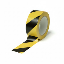 Black And Yellow Hazard Tape Roll Self Sticky Safety Reflective Floor 50mm x 33m