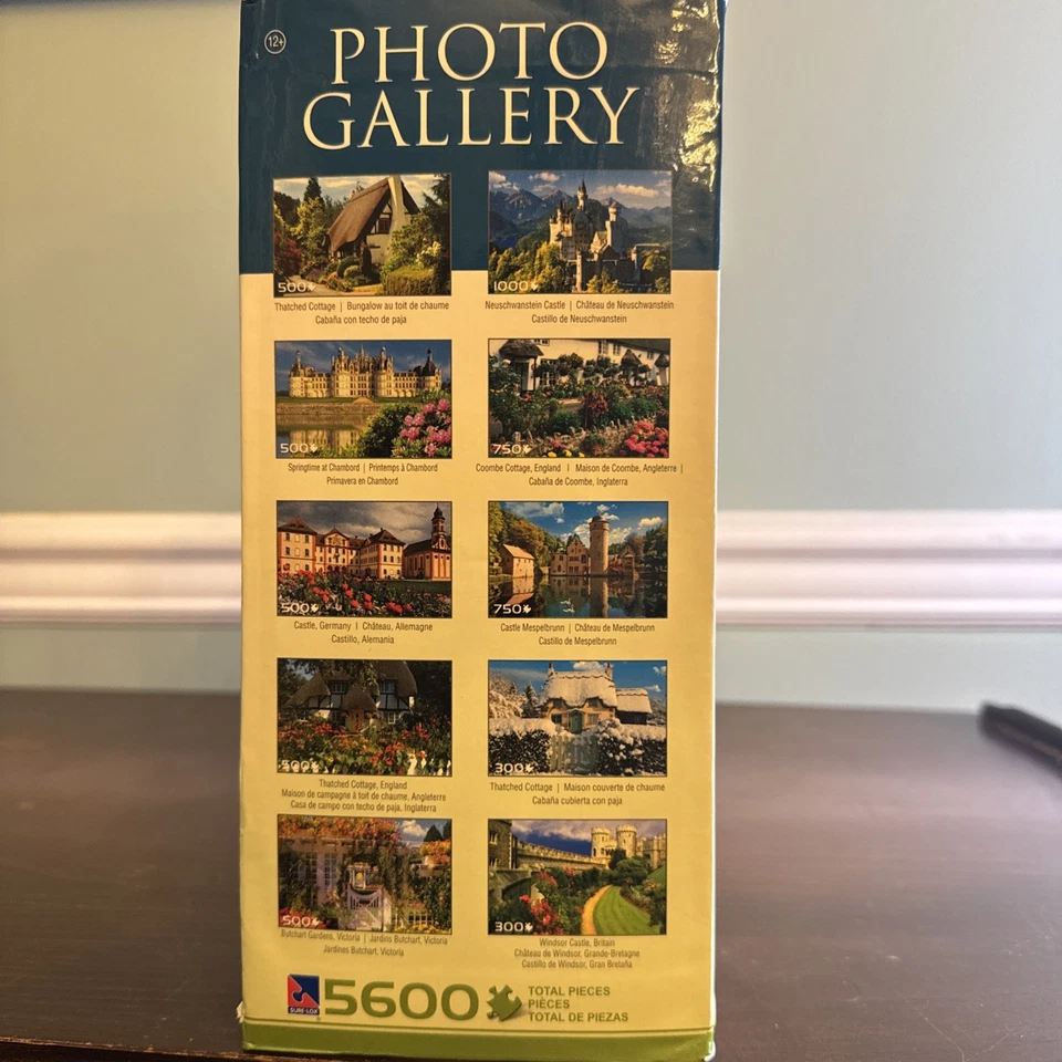Photo Gallery Castles & Cottages 10 Deluxe Jigsaw Puzzles 5600 Total Pieces NIB - Image 2 of 4