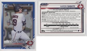 2021 Bowman Chrome Prospects Blue Refractor /150 Aaron Sabato #BCP-125