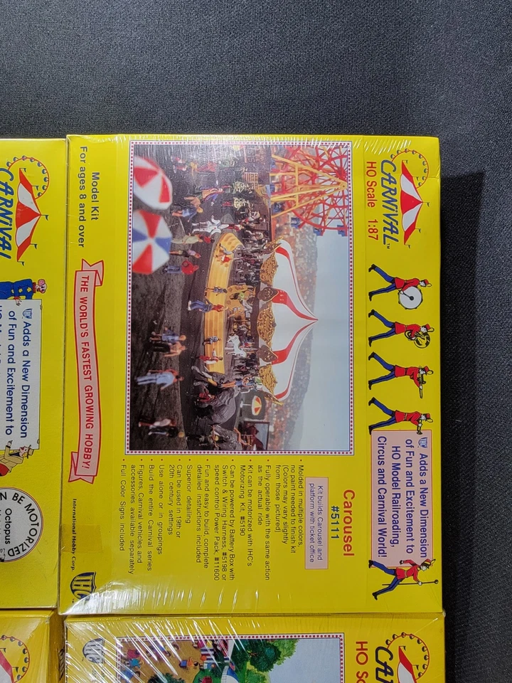 Lote de 4 kits de tren Carnival IHC HO #5110 5117 5118 5124 pulpo carrusel sellado Foto 2 de 4