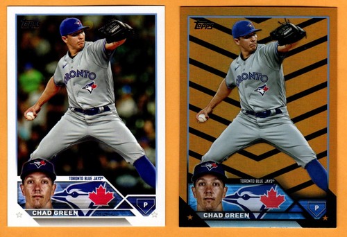 Chad Green Baseball lot of 2 Halloween Orange/Black UNLIMITED SHIPPING FOR $4.00
