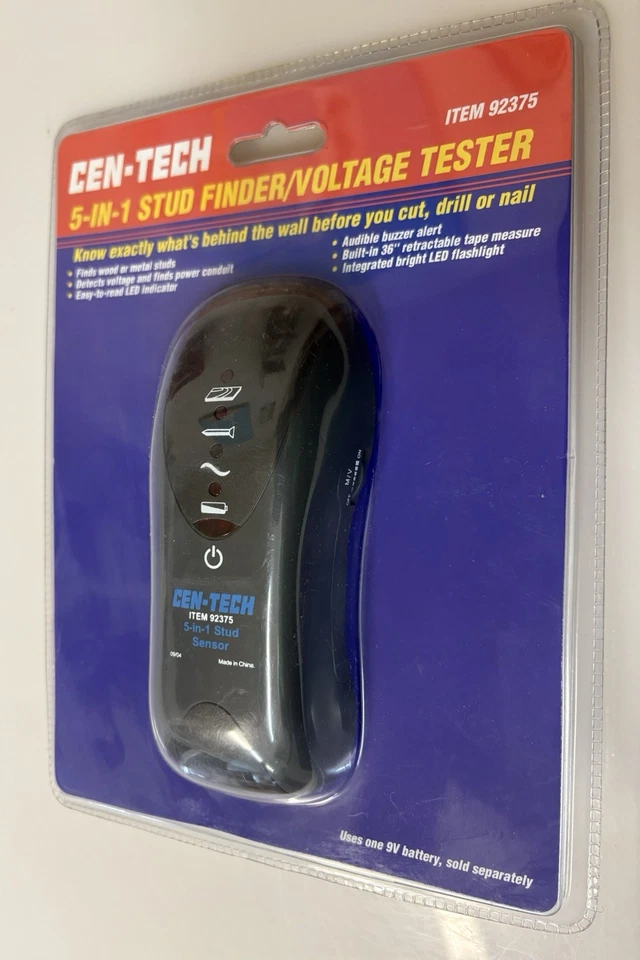 Sensor de perno prisionero Cen-Tech 5 en 1 con luz LED NUEVO PAQUETE SELLADO Foto 2 de 3