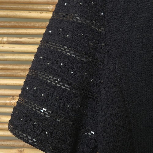 Vintage St. John Evening by Marie Gray Black Paillettes Buttons Jacket 8 READ - Picture 8 of 17