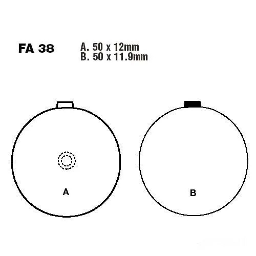 Bremsbelag BremsbeläGe EBC FA038 Vorne FüR Suzuki GS 850 G Bj. 1979-1981-image