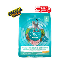 Purina ONE Sensitive Stomach & Skin Cat Food – Real Turkey, 7 lb Bag 4.57 per pound