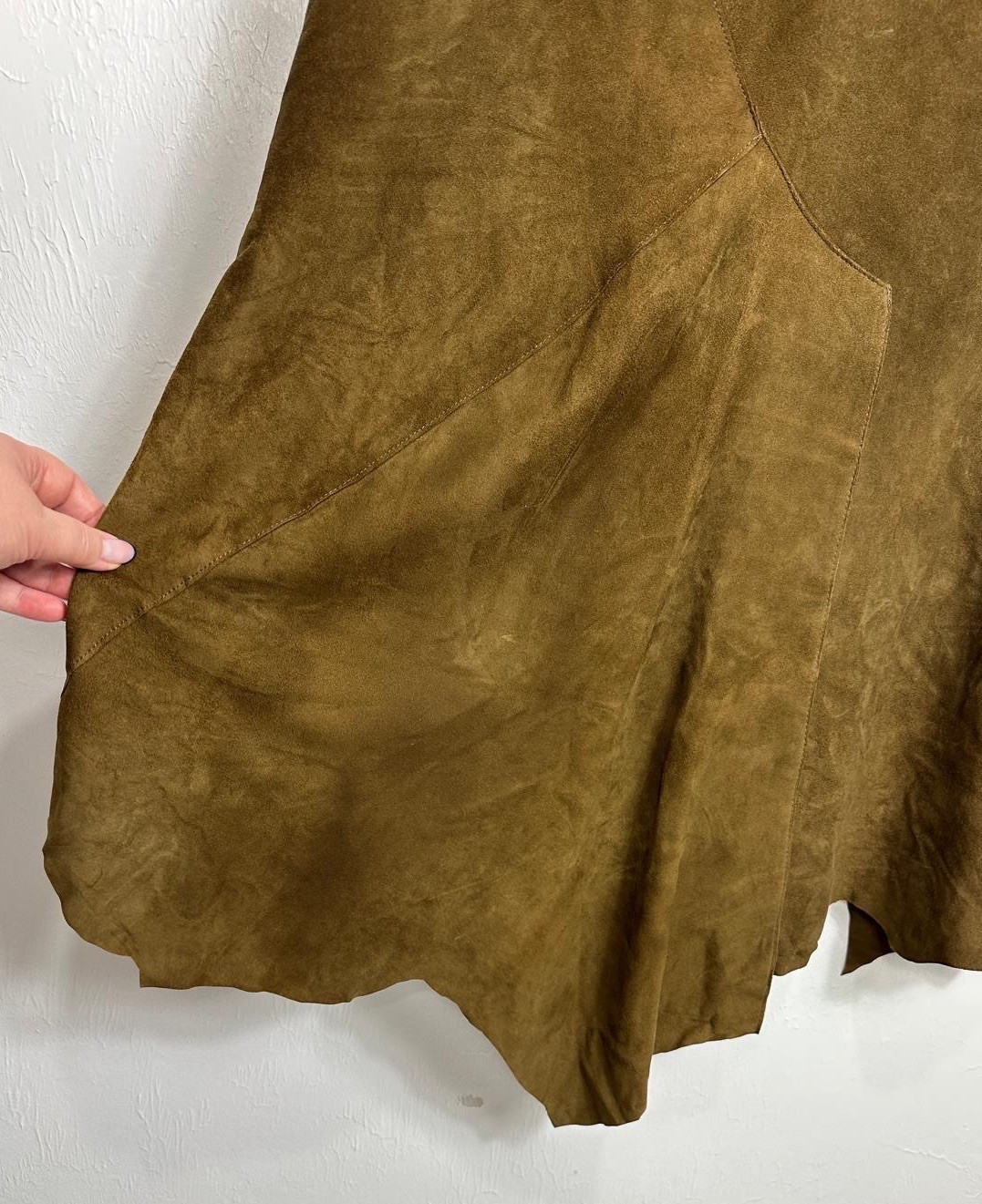 Peruvian Connection Brown Suede Asymmetrical Midi… - image 5