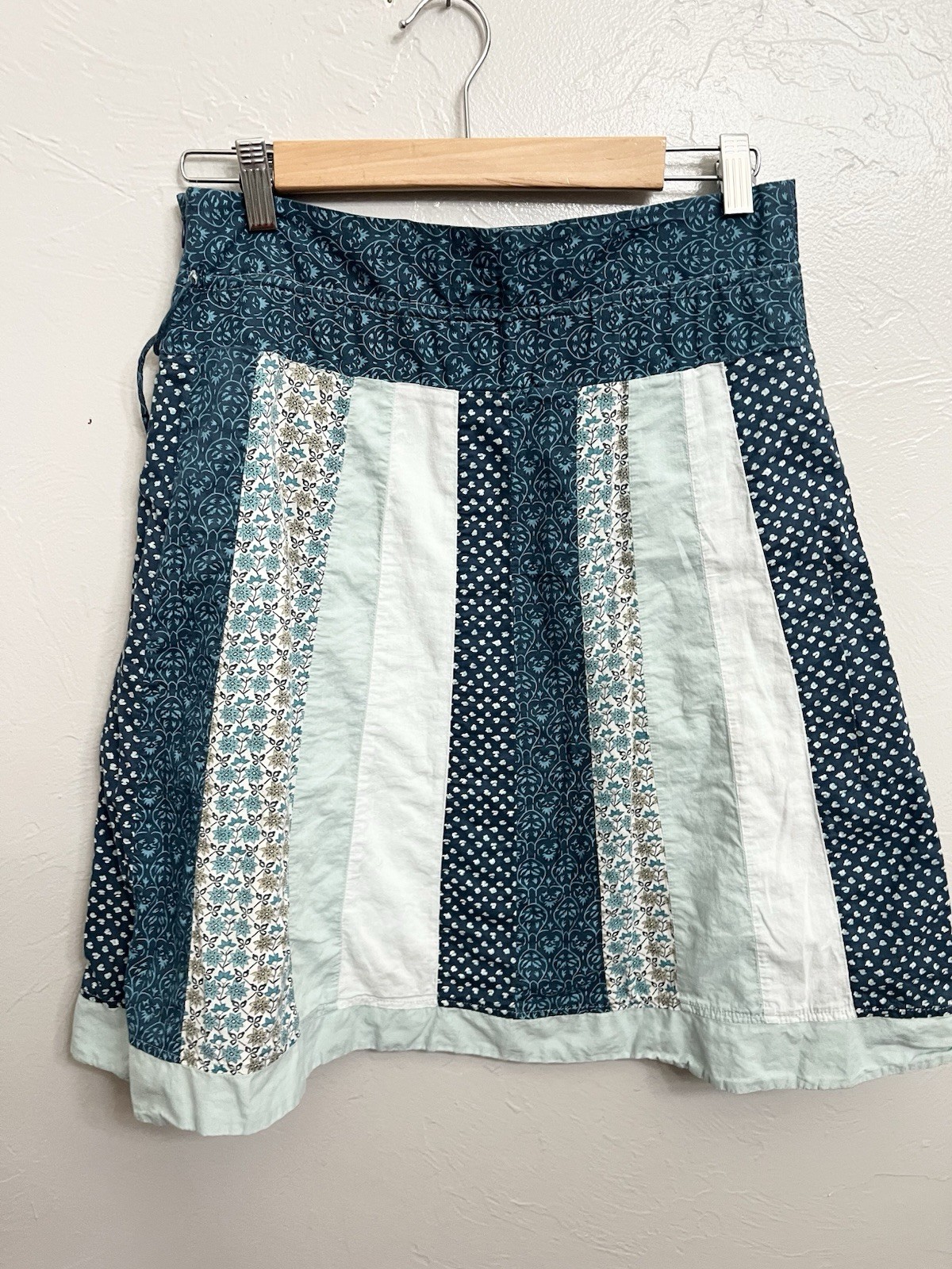 American Eagle Skirt Size 4 Patchwork A-Line Blue… - image 8