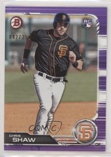 2019 Bowman Purple 42/250 Chris Shaw #42 fv8