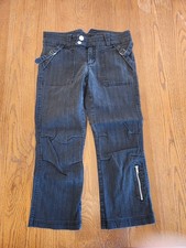 Vintage, Kik Girl Women  s Black Clam Diggers Capris, Hot Topic, Size 3 Small 