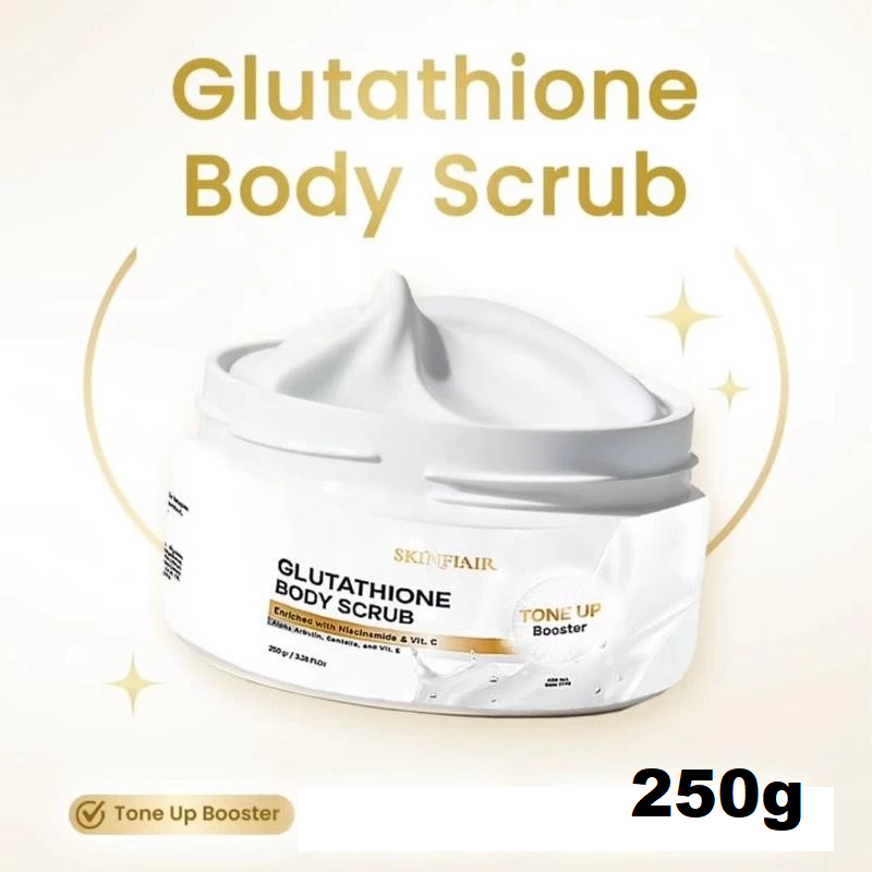 body scrub glutathione SKINFLAIR Body Scrub Tone Up Glutathione Soft Smooth Moisture Skin 250g