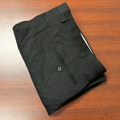Caracciolo Napoli Marlane Dress Pants Mens Size 40 Slacks Black Wool Flaw NWT