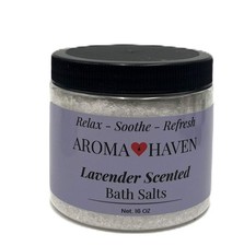 Aroma Haven Lavender Scented Bath Salt 16 oz