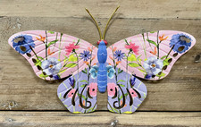 Butterfly Colorful Metal Garden Wall Decor 13.5" x 8.25"