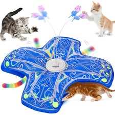 Interactive Cat Toys for Indoor Cats, Newly Upgraded Rechargeable Touch Acti...