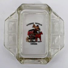 Vintage Marketing Glass Ashtray MCM Kitchener Waterloo Canada