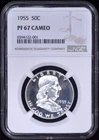 1955 Proof Franklin Half Dollar 50c NGC PF 67 CAMEO (PR67CAM) Great Eye Appeal!