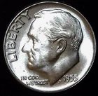 1955-P 10C Roosevelt Dime BU 90% Silver 26owt0302-1