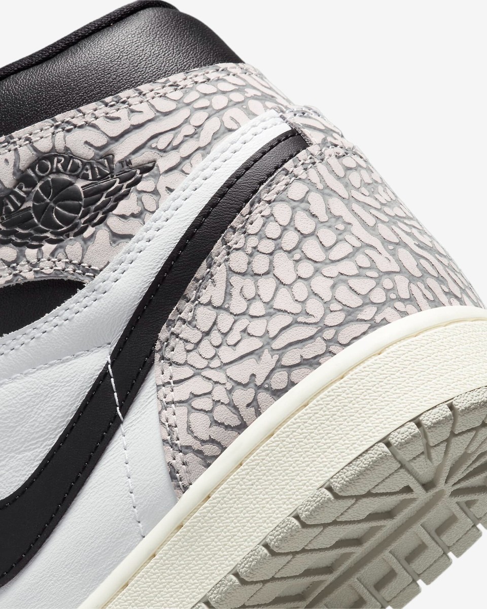 Nike‎ Air Jordan 1 Retro High OG White Cement Elephant Print DZ5485-052  6M/7.5W Air Jordan 1 High OG White Cement Review& On foot - YouTube main image 2