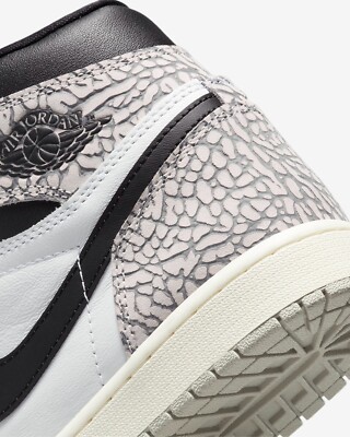 Air Jordan 1 Retro High OG White Cement Elephant Print DZ5485-052
