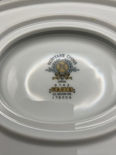 Noritake China Mavis Pattern #5543 Gravy Boat with Attached Underplate Flower - Picture 7 of 7