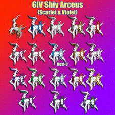 6IV Shiny Arceus All Types Pokemon Scarlet and Violet