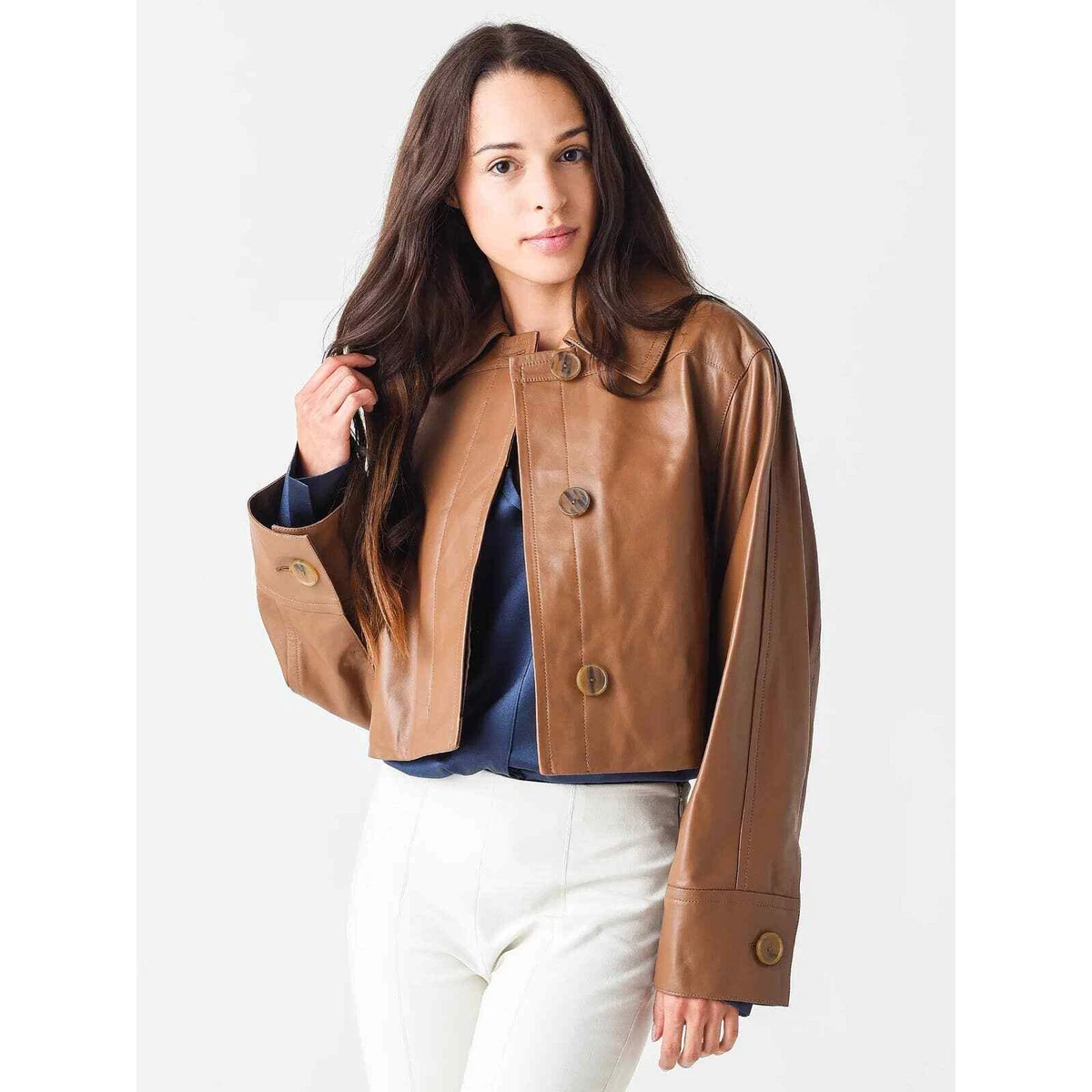 Vince leather jacket womens sale