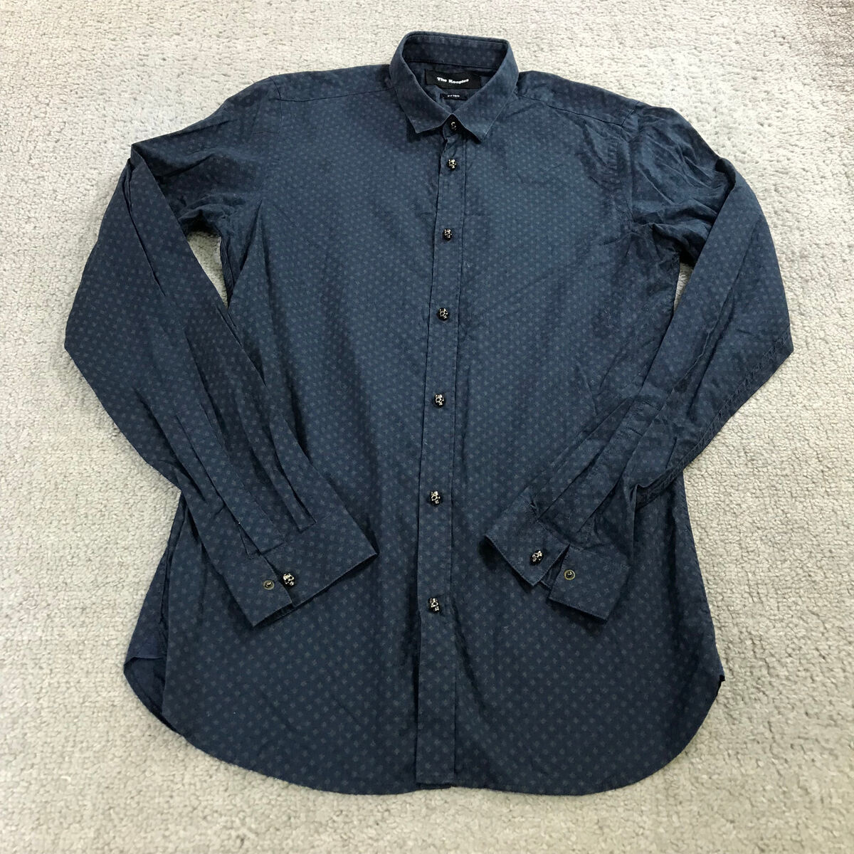 The Kooples Shirt Mens Extra Small Button Snap AOP Skull The Kooples Shirt Mens Extra Small Button Snap AOP Skull