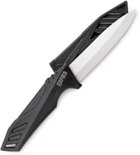 Rapala Utility Fixed Knife 3.75" Ceramic Drop Point Blade Black Rubber Handle
