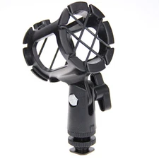 CAMVATE Microphone Shock Mount Mic Holder Stand with Hot Cold Shoe Mount