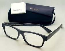 New GUCCI Rectangular Reading Glasses GG0006OAN 001 55-17 Black Frames Readers