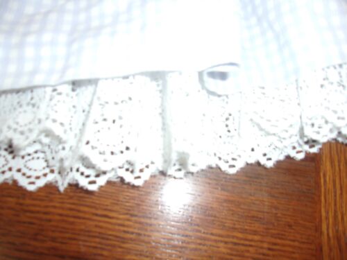 Bonnie Jean Blue Gingham White Dress Lace Size Girls 4 Tulips Summer Crinoline - Picture 3 of 6