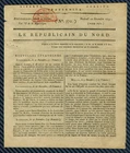 Revolution - departure.conquered - Gazette LE RÉPUBLICAIN du NORD - BRUSSELS - 1797