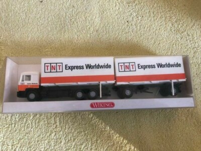 Wiking 5740142 MAN F90 Wechselkoffer Lastzug TNT Express Worldwide mit OVP 1:87 