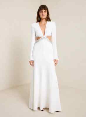 chinese dress ladies A.L.C. Women's Bianca Strapless Pleated Maxi Dress in Whisper White, Size 0