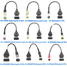 3 Pin to 16 Pin OBD2 Adapter Connector Scanner Cable for Motorcycle Motobike