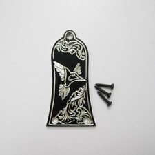 Hummingbird pattern handmade aluminum truss rod cover fits most Epiphone guitars