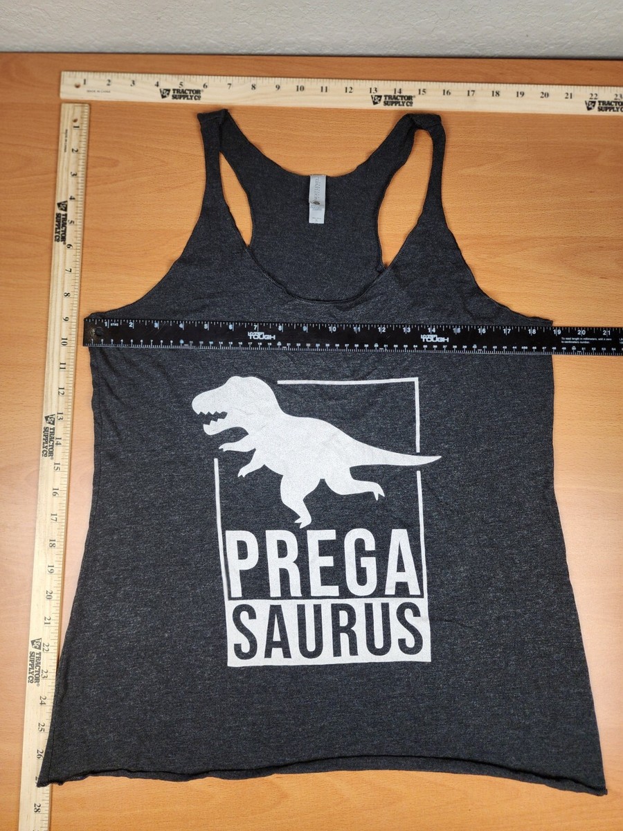 Pregosaurus Rex XL Pregnancy Tank Top Maternity Humor Pregant
