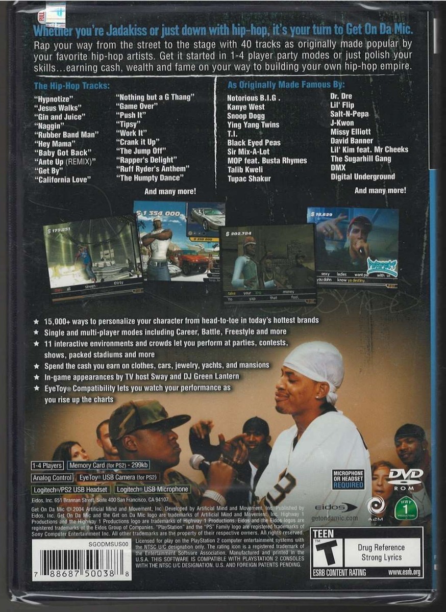 Get on Da Mic (Game Only) PS2 (Brand New Factory Sealed US Version
