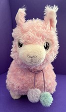 Aurora Plush Pink Llama With Pom Poms Excellent Condition SALE 