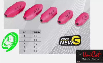 Uni Cat ''Micro EVA Floats'' U-Pose 3-9g Unterwasserpose Waller mini