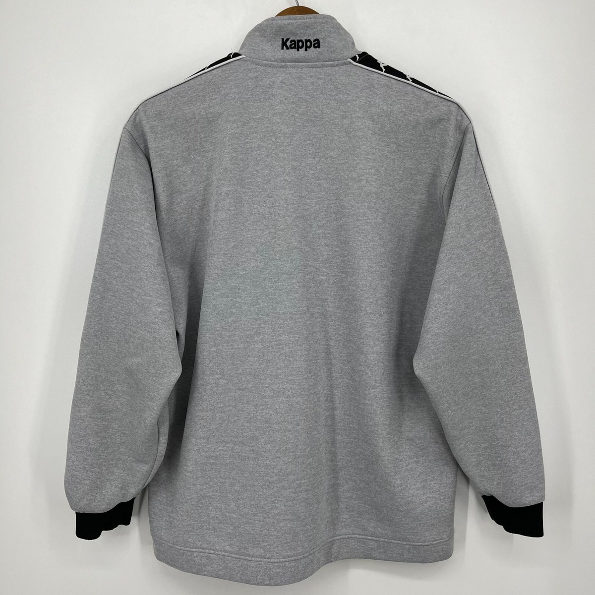 Kappa Track Jacket Men's L Gray Embroidered Logo Full Zip Kappa Track Jacket Men's L Gray Embroidered Logo Full Zip
