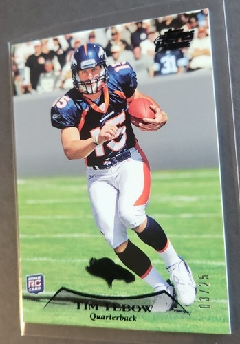 Tim Tebow 2010 Topps Prime #1 Black RC #3/25 Broncos Gators *SEE DESCRIPTION - Picture 3 of 10