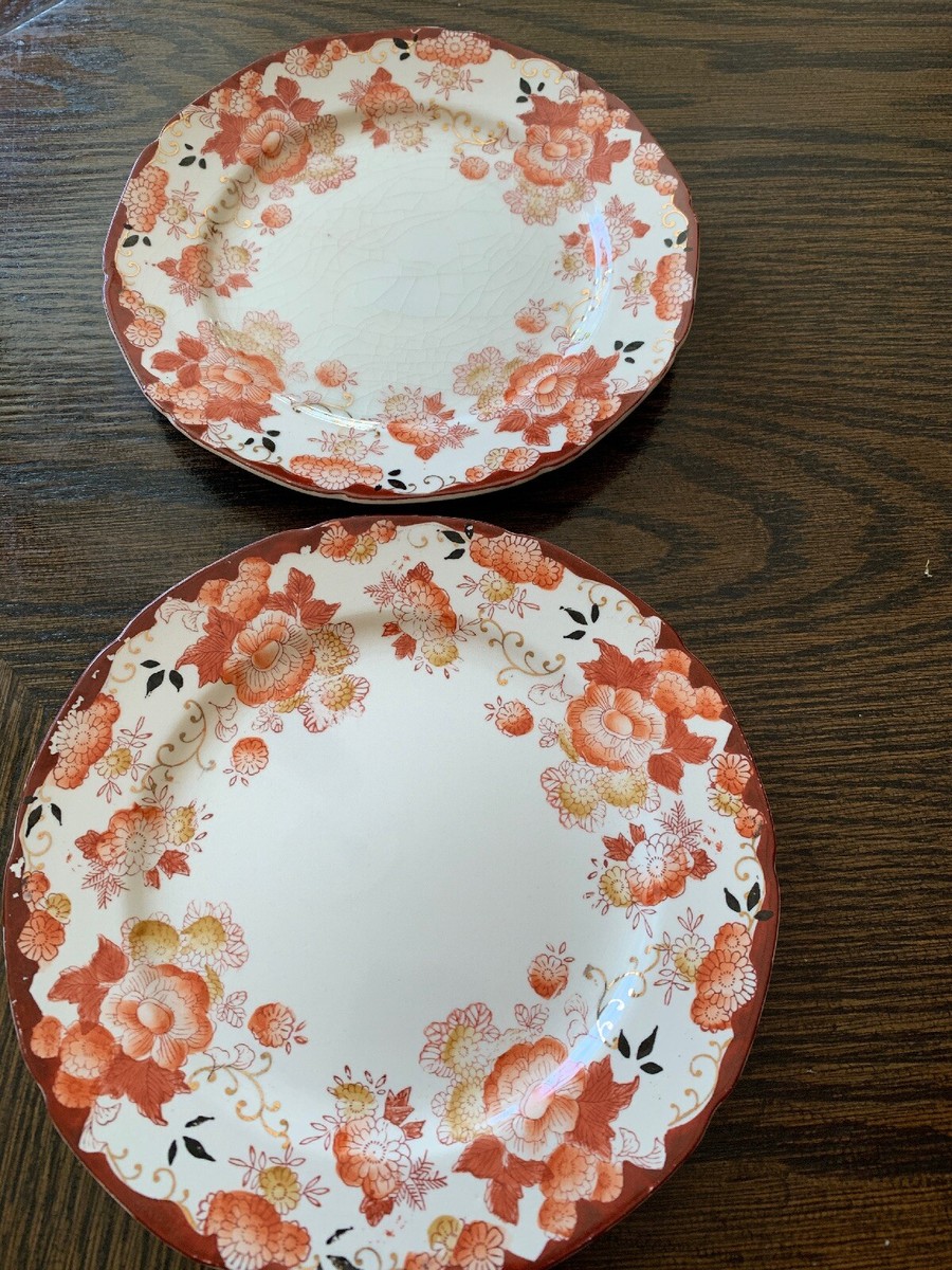 * antique plate ୨୧* フラワーレリーフ アンティークプレート Set Of hand painted Japanese flower antique plates 7 1/2” | eBay