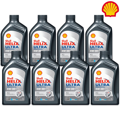 8x Shell Helix Ultra Professional AG 5W-30 Motoröl Opel Dexos2 ACEA C3 API SN 1L