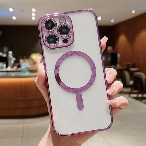 Funda magnética transparente con revestimiento magsafe para iPhone 15 14 13 12 11 Pro Max XS X - Imagen 20 de 29