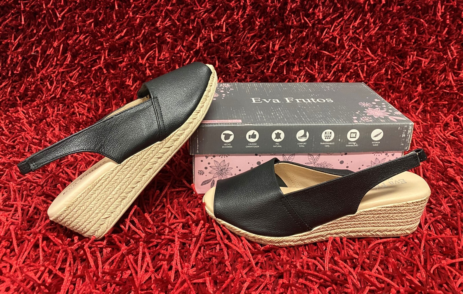 Sandales à talon Femme Eva Frutos noir taille 39 Neuf